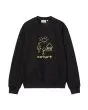 Sudadera holgada Carhartt WIP Masterpiece Negro-Verde Fandoghi para hombre 