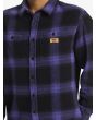Hombre con Camisa de franela Quiksilver Mercury Violeta bolsillo