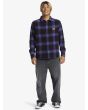 Hombre con Camisa de franela Quiksilver Mercury Violeta ajuste regular