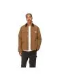 Hombre con chaqueta ligera Carhartt WIP Michigan Coat Summer Hamilton Brown-Tobacco (Rinsed)