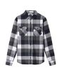Camisa de manga larga para hombre Vans Box Flannel Azul Marino a cuadros frontal