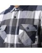 Camisa de manga larga para hombre Vans Box Flannel Azul Marino a cuadros bolsillos
