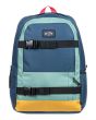 Mochila para monopatín Billabong Command Skate 26L azul y amarilla