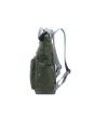 Mochila ecológica e impermeable Roka London Canfield B en color verde militar lateral