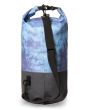 Mochila estanca Vissla 7 Seas 20L Dry Pack azul tie dye posterior