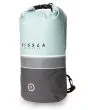 Mochila estanca Vissla 7 Seas 20L Dry Pack turquesa, gris y negra lateral