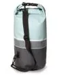 Mochila estanca Vissla 7 Seas 20L Dry Pack turquesa, gris y negra posterior