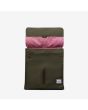 Mochila Herschel City Mid-Volume 14L verde militar unisex abierta