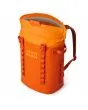 Mochila Nevera Portátil Yeti Hopper M20 Soft Backpack Cooler King Crab Naranja abierta lateral