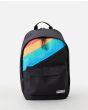 Mochila Rip Curl Dome 18L Premium Surf Revival negra con arco iris estampado