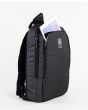 Mochila Rip Curl F-Light Slim Midnight 2 Backpack negra para hombre abierta