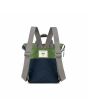Mochila Pequeña Roka Creative Waste Two Tone Bantry B Sustainable Nylon Verde Aguacate y Azul Marino posterior