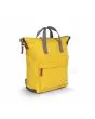 Mochila mediana impermeable Roka London Bantry B Recycled Nylon Amarillo Álamo 14 Litros Unisex lateral