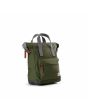 Mochila Pequeña impermeable Roka Bantry B Sustainable Nylon verde aguacate lateral