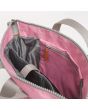 Mochila mediana vegana e impermeable Roka Bantry B Sustainable Canvas rosa antiguo interior