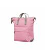 Mochila mediana vegana e impermeable Roka Bantry B Sustainable Canvas rosa antiguo lateral