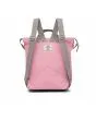 Mochila mediana vegana e impermeable Roka Bantry B Sustainable Canvas rosa antiguo posterior