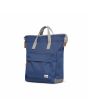 Mochila Mediana Roka London Bantry B Sustainable Canvas Mineral azul marino 14L lateral