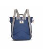 Mochila Mediana Roka London Bantry B Sustainable Canvas Mineral azul marino 14L posterior