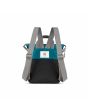 Mochila Pequeña Roka Creative Waste Two Tone Bantry B Sustainable Nylon azul y negra posterior