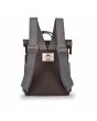 Mochila pequeña impermeable Roka Canfield B nailon reciclado marrón chocolate posterior