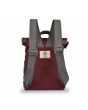 Mochila pequeña vegana Roka Canfield B Nailon reciclado nPort granate Unisex posterior