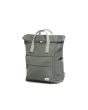 Mochila mediana de nailon reciclado Roka Canfield B Sustainable Alloy gris lateral 