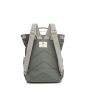 Mochila mediana de nailon reciclado Roka Canfield B Sustainable Alloy gris posterior