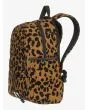 Mochila Mediana Roxy Urban Party 15,8 Litros Marrón con estampado de leopardo bolsillos laterales