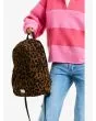 Mujer con Mochila Mediana Roxy Urban Party 15,8 Litros Marrón con estampado de leopardo asa superior