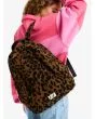 Mujer con Mochila Mediana Roxy Urban Party 15,8 Litros Marrón con estampado de leopardo