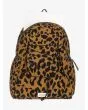 Mochila Mediana Roxy Urban Party 15,8 Litros Marrón con estampado de leopardo compartimento portátil