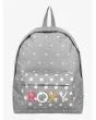 Mochila pequeña Roxy Sugar Baby 16 litros en color gris con lunares blancos