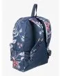 Mochila pequeña Roxy Sugar Baby 16L en color Azul con estampado floral para mujer posterior