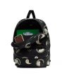 Mochila Vans Deana III 22L Negra con estampado Yin-Yang abierta