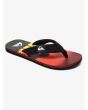 Chanclas Quiksilver Molokai Layback rojas , negras y verdes para hombre