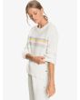 Jersey de corte cuadrado Roxy Morning Mood blanco para Mujer Izquierda