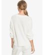 Jersey de corte cuadrado Roxy Morning Mood blanco para Mujer Posterior