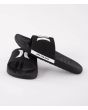 Chanclas Hurley Magu Slide negras y blancas para hombre logo