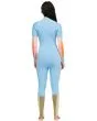 Traje de Surf de Neopreno con Cremallera en el pecho Billabong 4/3mm Salty Dayz Full Azul claro para mujer posterior