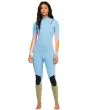 Traje de Surf de Neopreno con Cremallera en el pecho Billabong 4/3mm Salty Dayz Full Azul claro para mujer
