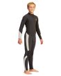 Niño con traje de neopreno con cremallera en la espalda Billabong Absolute 4/3mm negro derecha