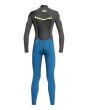 Neopreno con Cremallera en el Pecho Quiksilver 4/3mm Syncro Azul (8-16 años) posterior
