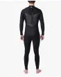 Hombre con traje de Neopreno con cremallera en la espalda Rip Curl Dawn Patrol 4/3 negro posterior