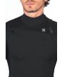 Neopreno con Chest Zip Hurley Advantage 4/3 mm Fullsuit negro para hombre pecho