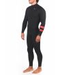 Neopreno con cremallera en el pecho Hurley Advantage 4/3 mm Fullsuit negro para hombre izquierda 