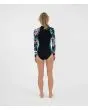 Neopreno Hurley Advantage Plus 2mm Springsuit negro floral para mujer posterior modelo
