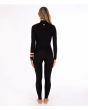 Traje de surf de neopreno Hurley Advantage Plus 4/3mm Fullsuit para mujer en color negro posterior