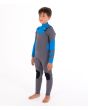 Niño con traje de surf con cremallera en el pecho Hurley Advantage 4/3 gris lateral
