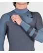 Traje de surf con cremallera en el pecho Advantage Plus 3/2mm en gris y azul Chest Zip